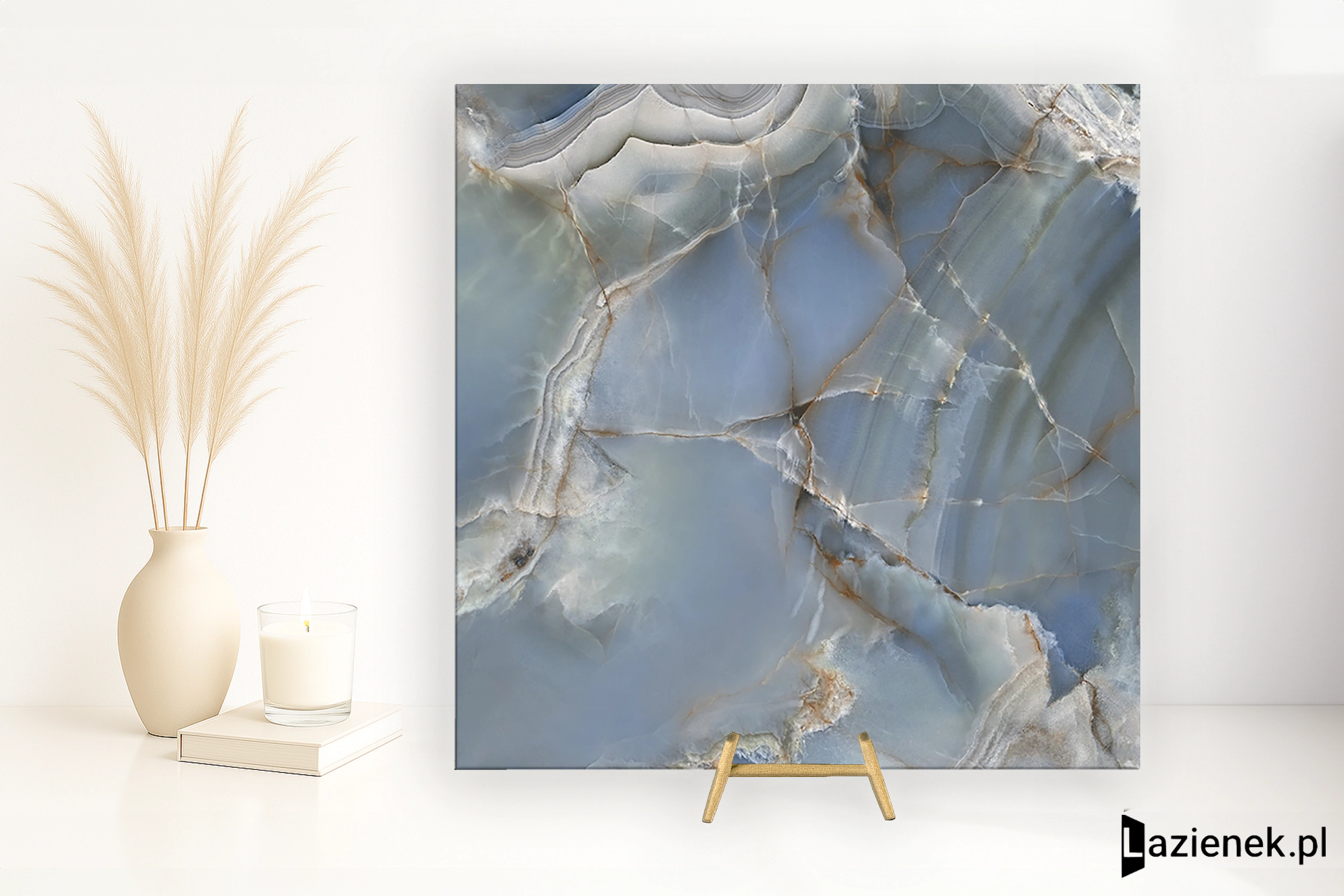 Tagina Onice Reale Oceano wysoki połysk 80x80 cm gr. 6 mm - płytka rektyfikowana / 108084