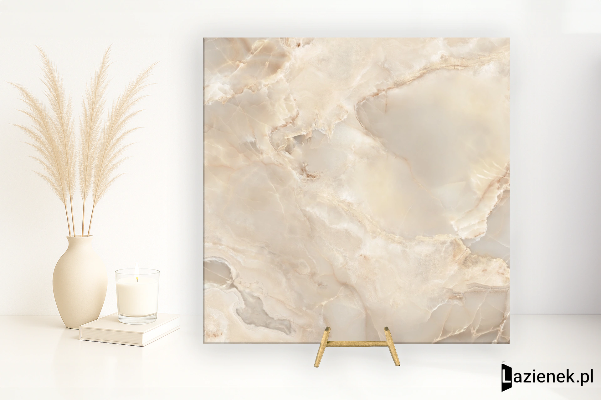 Tagina Onice Reale Ambra wysoki połysk 120x120 cm gr. 6 mm - płytka rektyfikowana / 108073