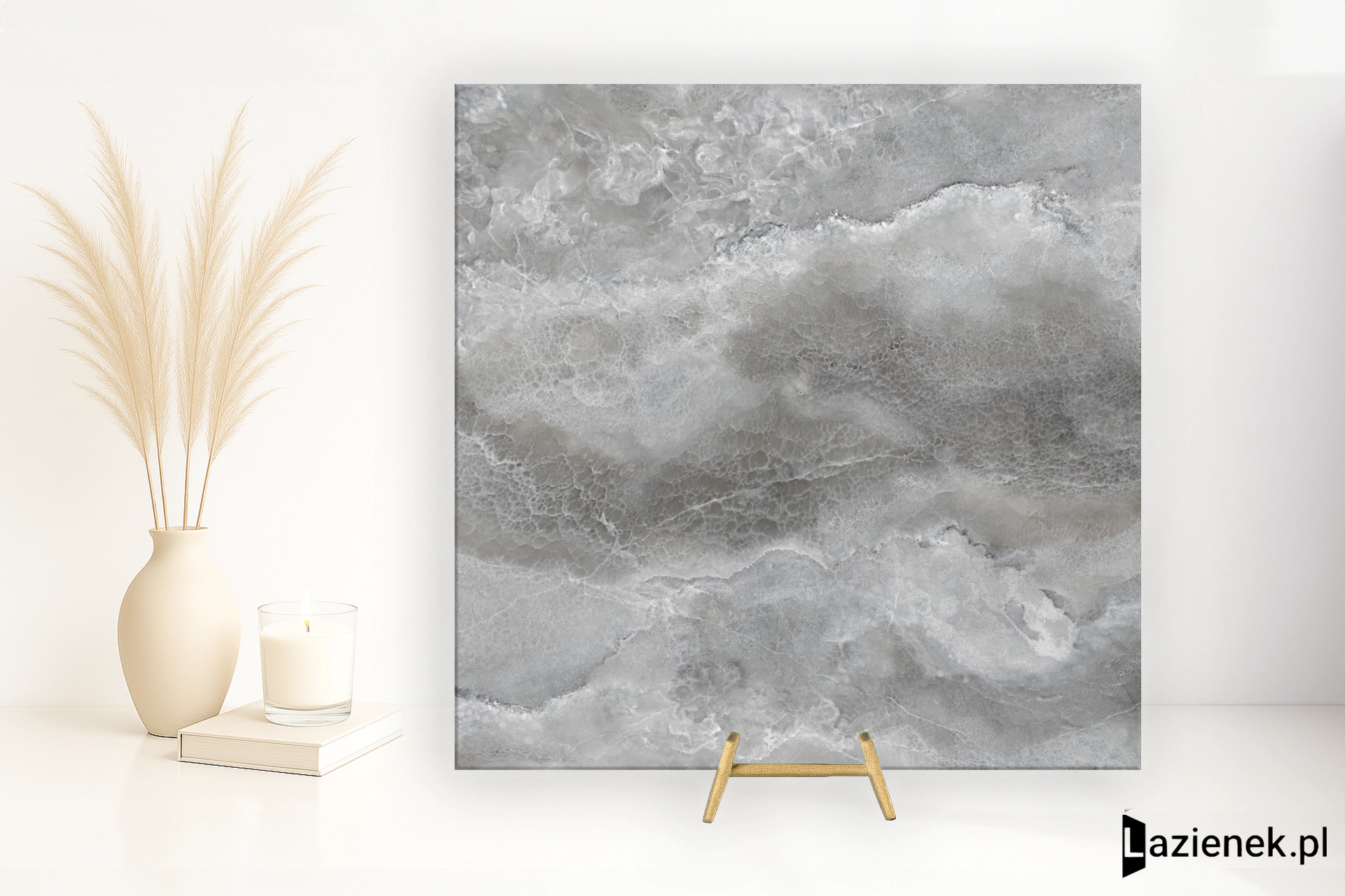 Tagina Onyx Diamond Grey Agate wysoki połysk 120x120 cm gr. 9 mm - płytka rektyfikowana / 148025
