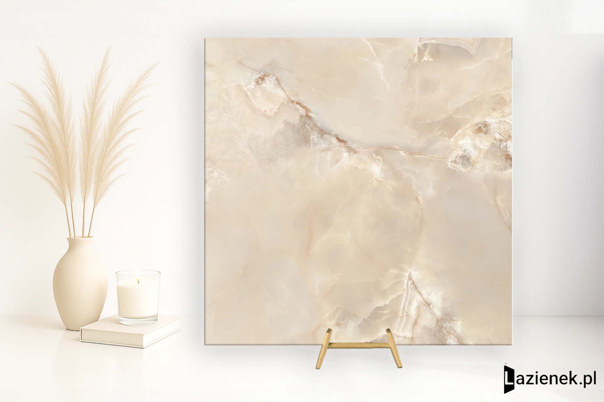Tagina Onice Reale Ambra wysoki połysk 80x80 cm gr. 6 mm - płytka rektyfikowana / 108083