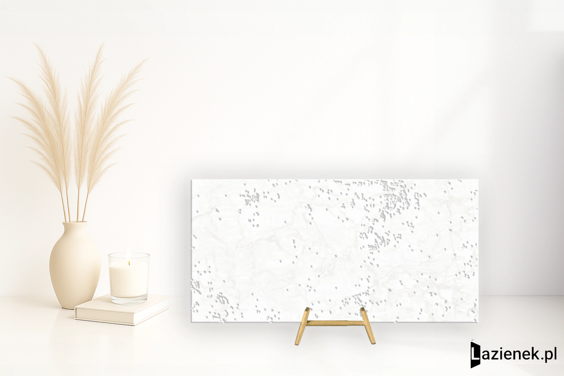 Tagina Mystery White błyszcząca 150x300 cm gr. 6 mm - płytka rektyfikowana / 142001