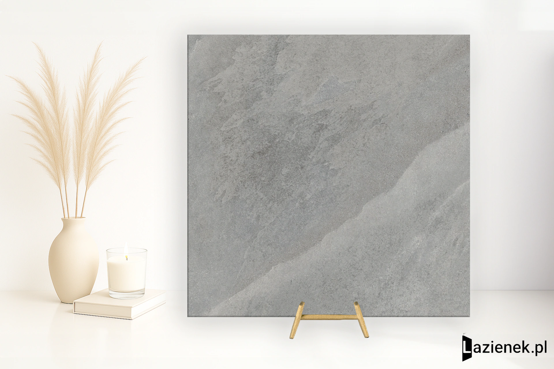 Tuscania Slash Mid Grey matowa 61x61 cm gr. 9 mm - płytka rektyfikowana / M5X5