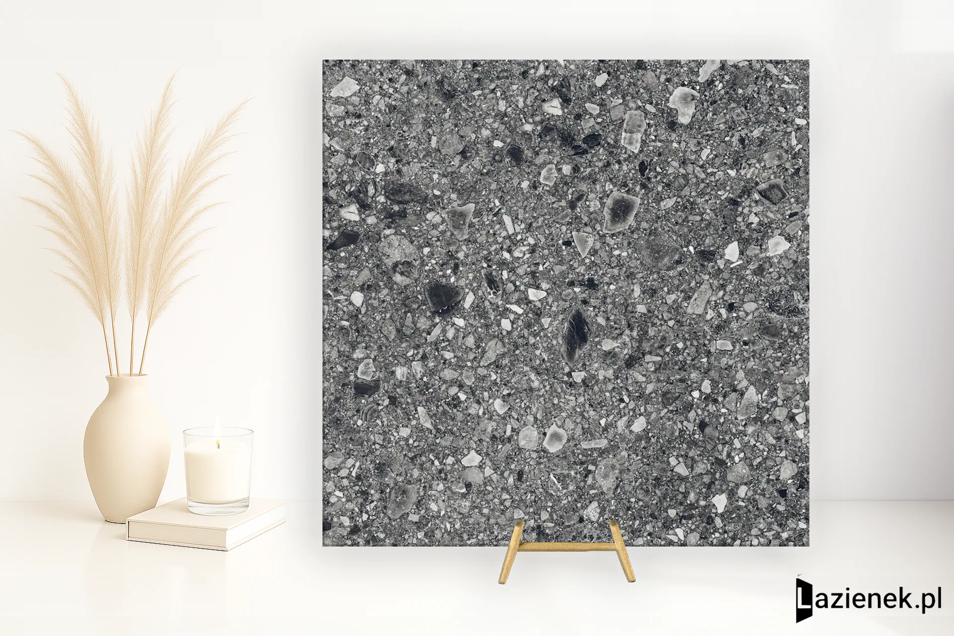 Tuscania Ceppo Di Grè Anthracite matowa 61x61 cm gr. 9 mm - płytka rektyfikowana / N1S8