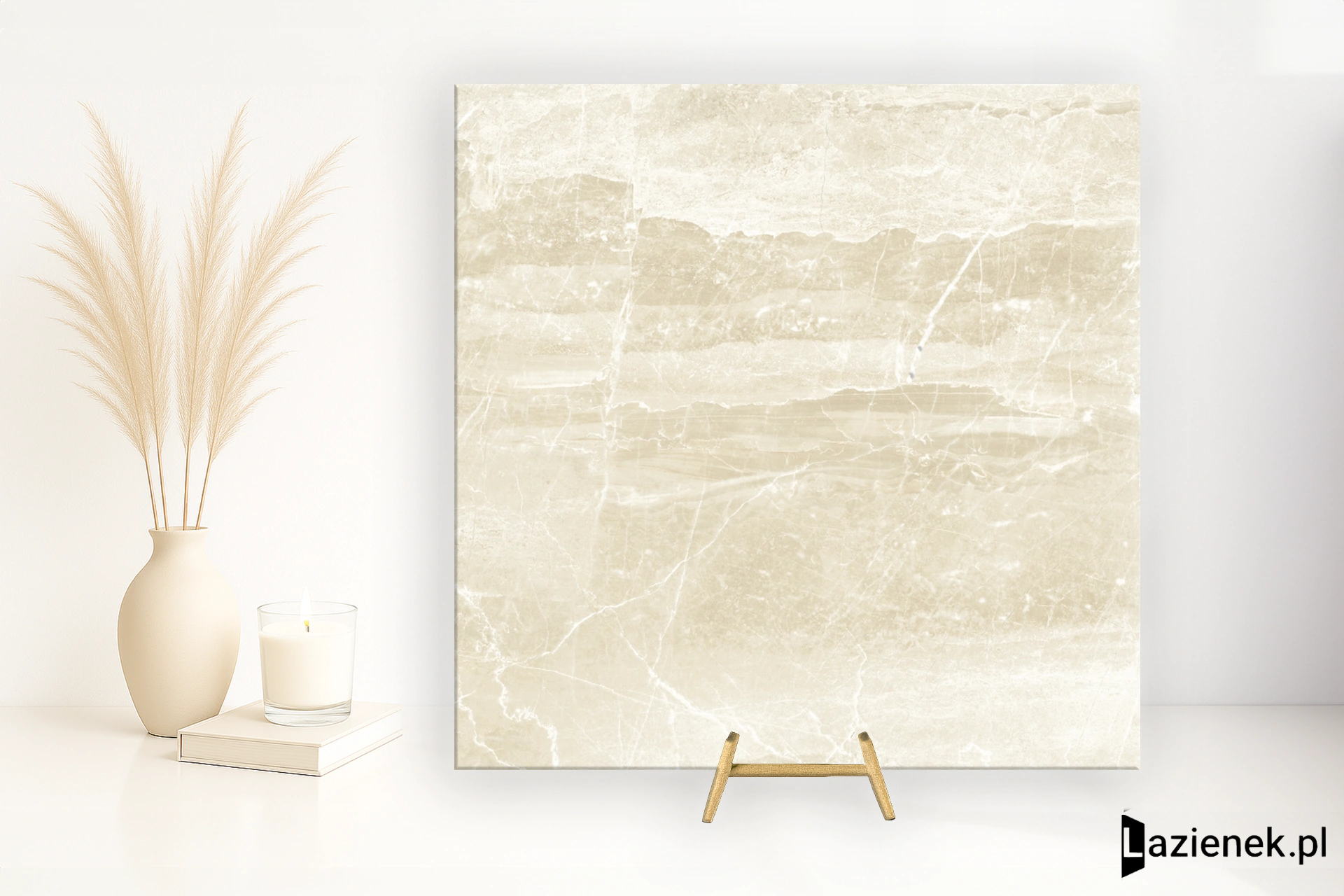 Tuscania Athena Almond satynowa 61x61 cm gr. 9 mm - płytka rektyfikowana / I7I2