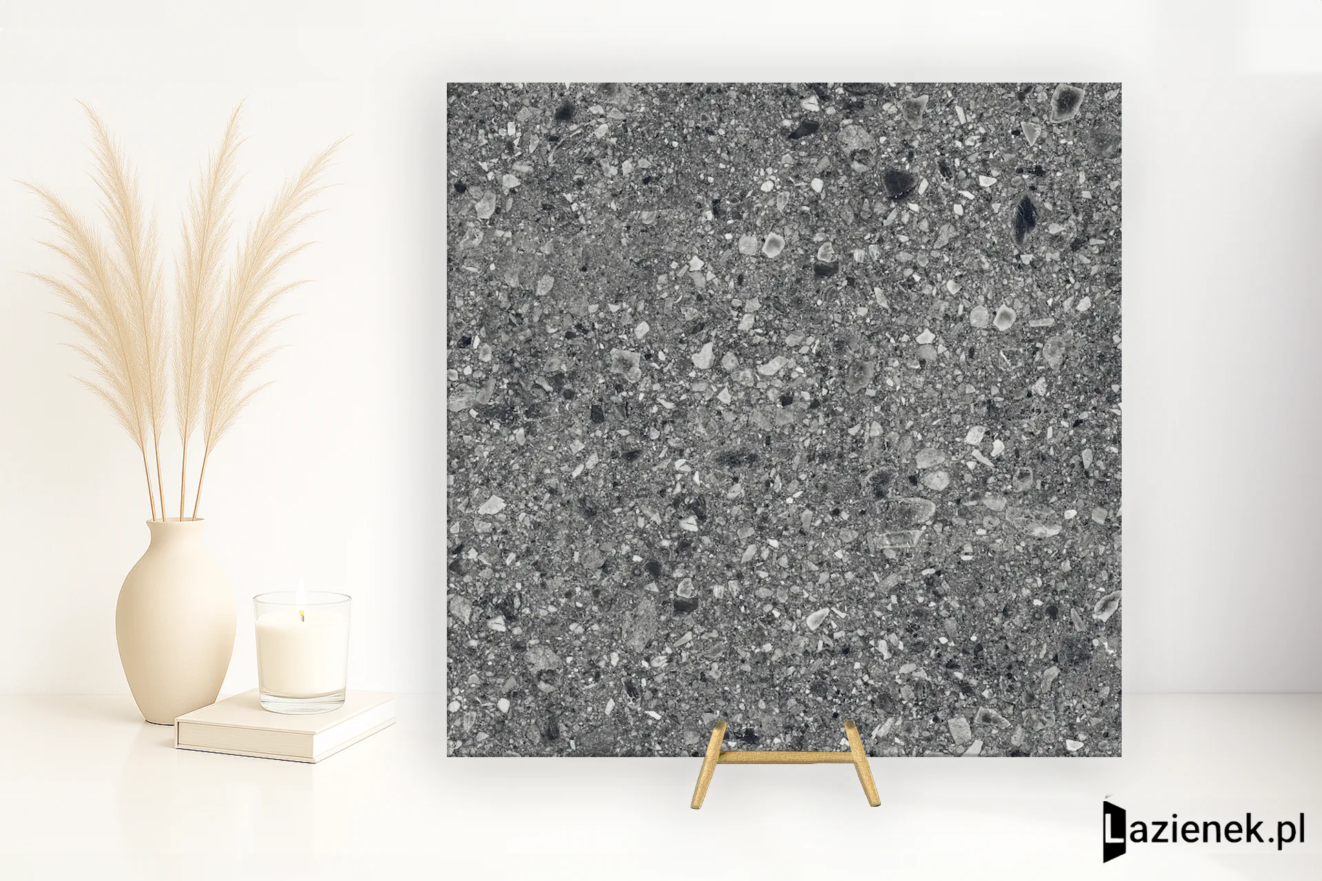 Tuscania Ceppo Di Grè Anthracite matowa 90x90 cm gr. 9 mm - płytka rektyfikowana / Q1A8