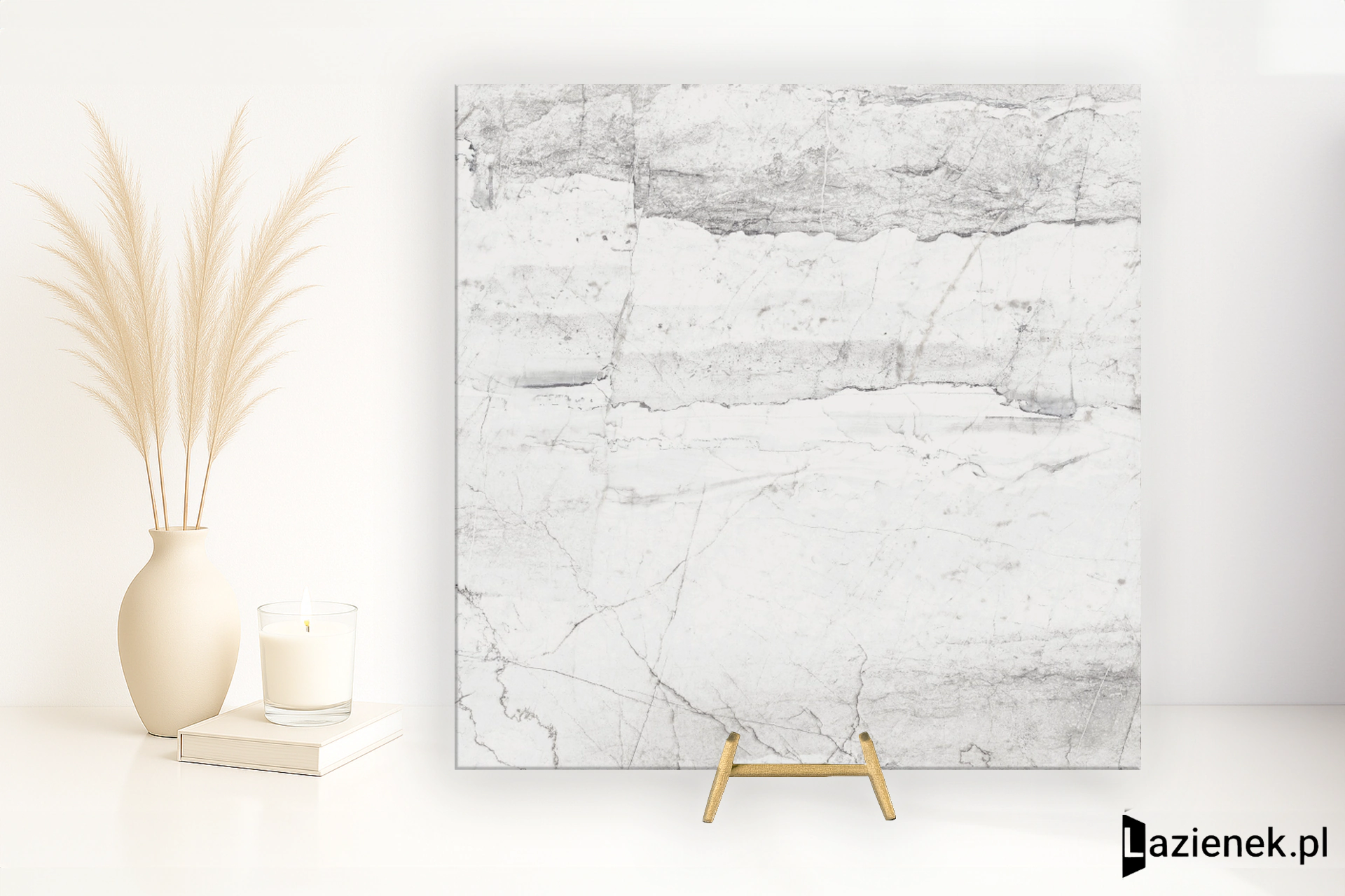 Tuscania Athena Bianco satynowa 61x61 cm gr. 9 mm - płytka rektyfikowana / I7I0