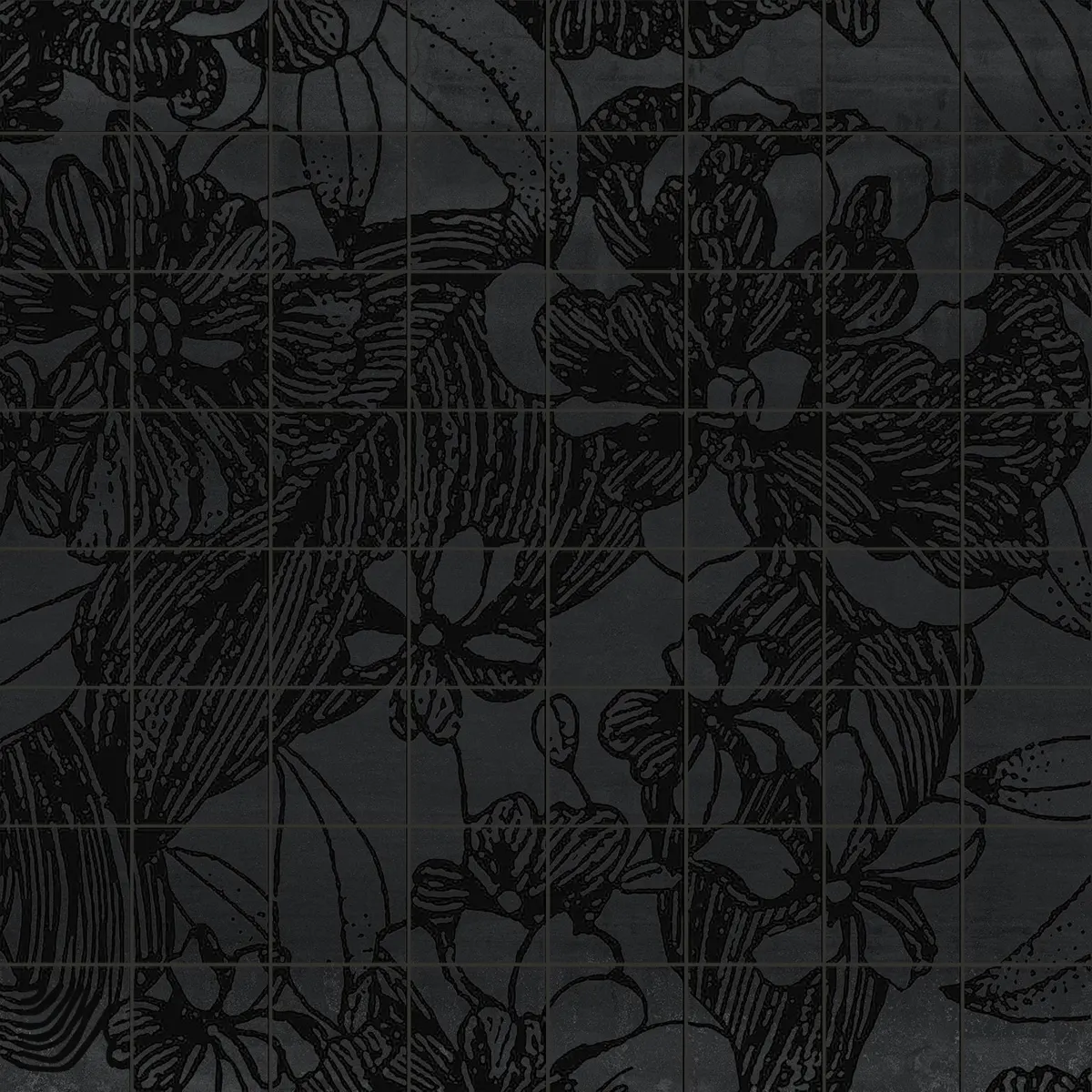 Ironstone Ghisa Decoro Mosaico Flora 37,5X37,5 