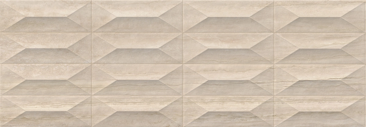 Imperiale Travertino Struttura Gemma 3D 30X90 rekt.