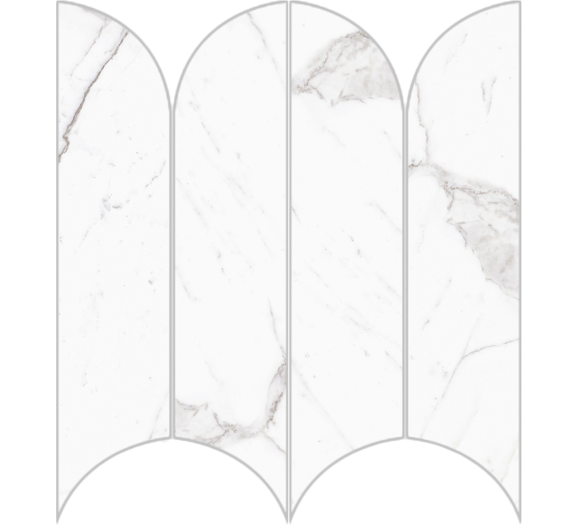 Ragno Incanto Statuario Venato Glossy Mosaico Ventaglio 28,1x31cm