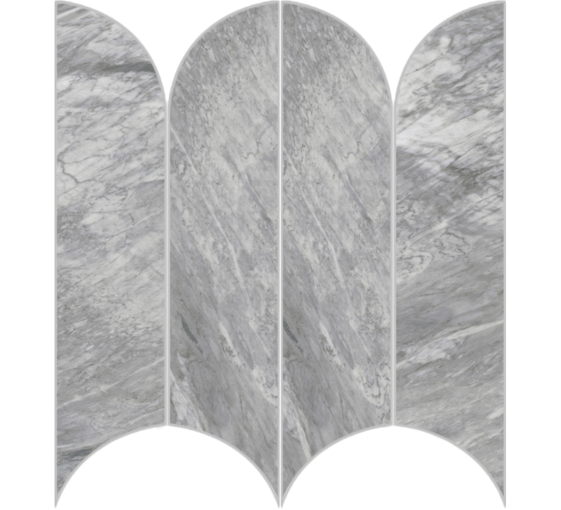 Ragno Incanto Bardiglio Glossy Mosaico Ventaglio 28,1x31cm