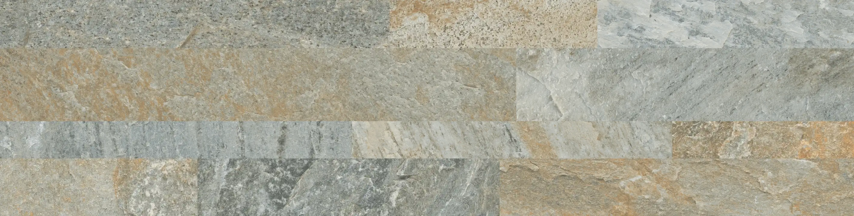 Rondine Quarzite 3D Multicolor Naturale 15x61 