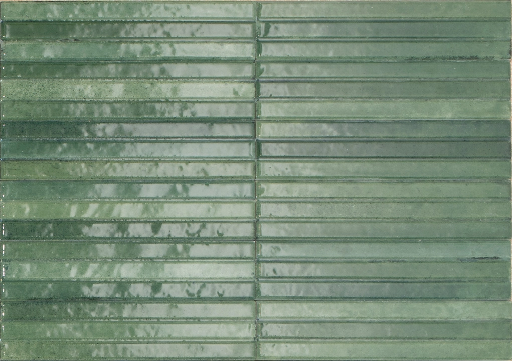 Ragno Look Verde błyszcząca 6x24 - płytka nierektyfikowana - płytka imitująca cegłę