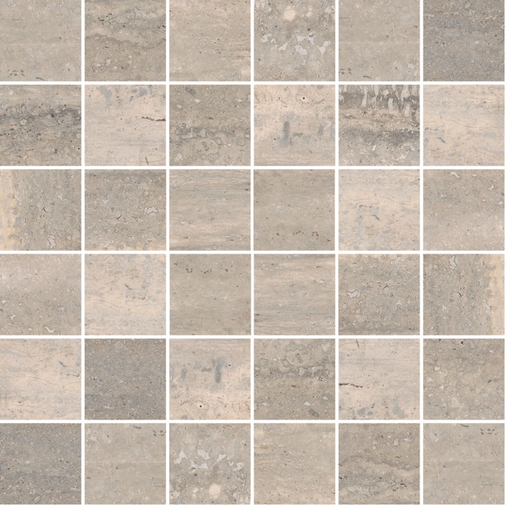 Marazzi Mystone Travertino Silver 30x30 - płytka imitująca kamień