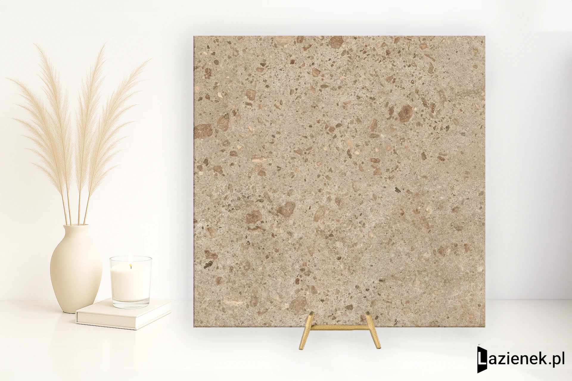 Grespania Bierzo Moka pólpoler 120x120 - płytka imitująca kamień
