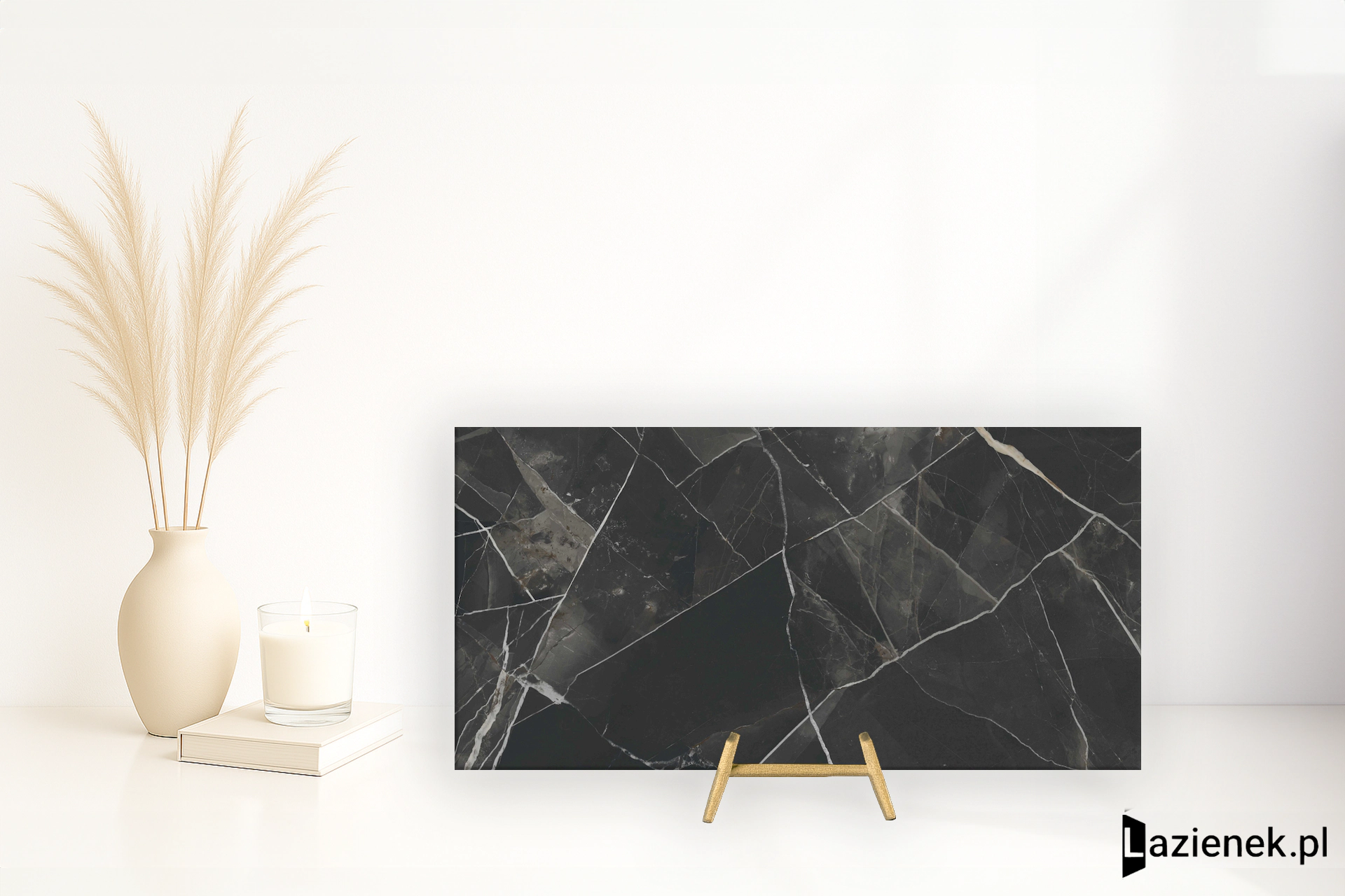 Grespania Calacata Black Calacata Black błyszcząca 59x119 - płytka imitująca marmur