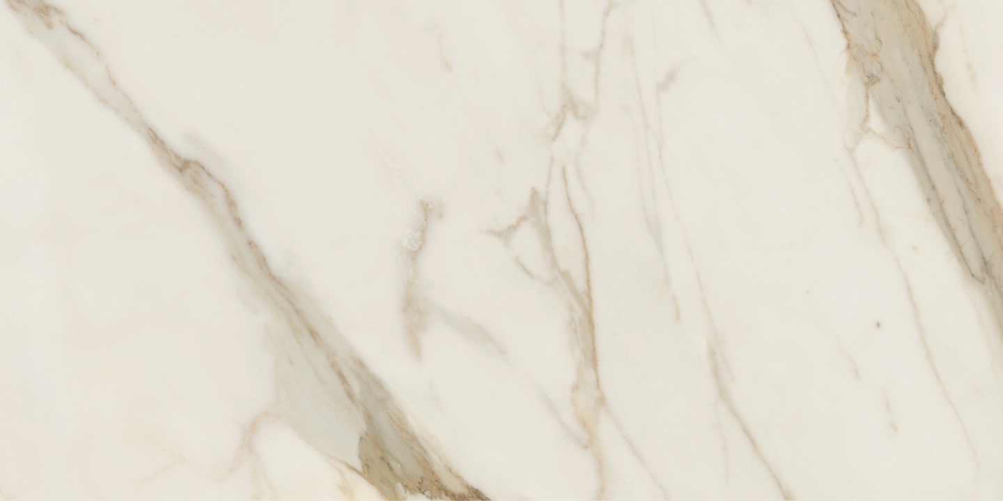 Caesar Anima Futura Golden White prążkowana 3D 60x120 - płytka imitująca marmur