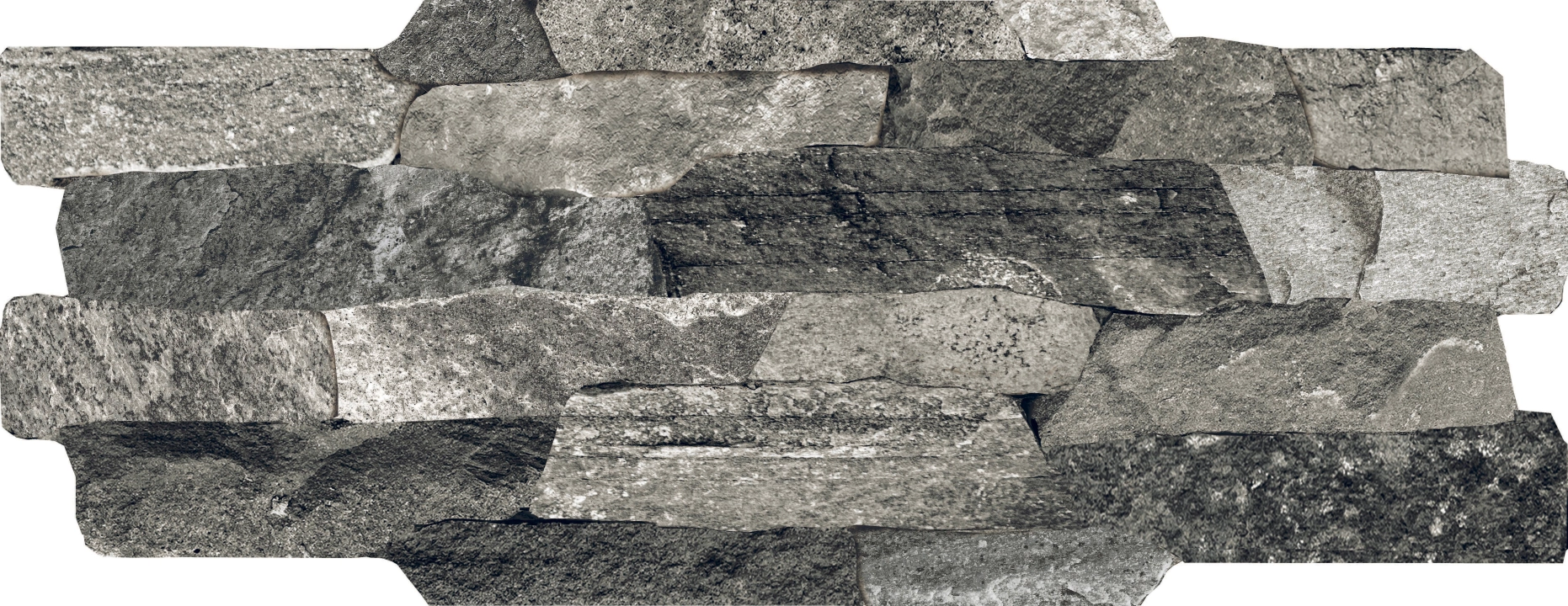 Novabell Brickup Breccia Antracite naturalna 16x40 - płytka nierektyfikowana - płytka imitująca cegłę
