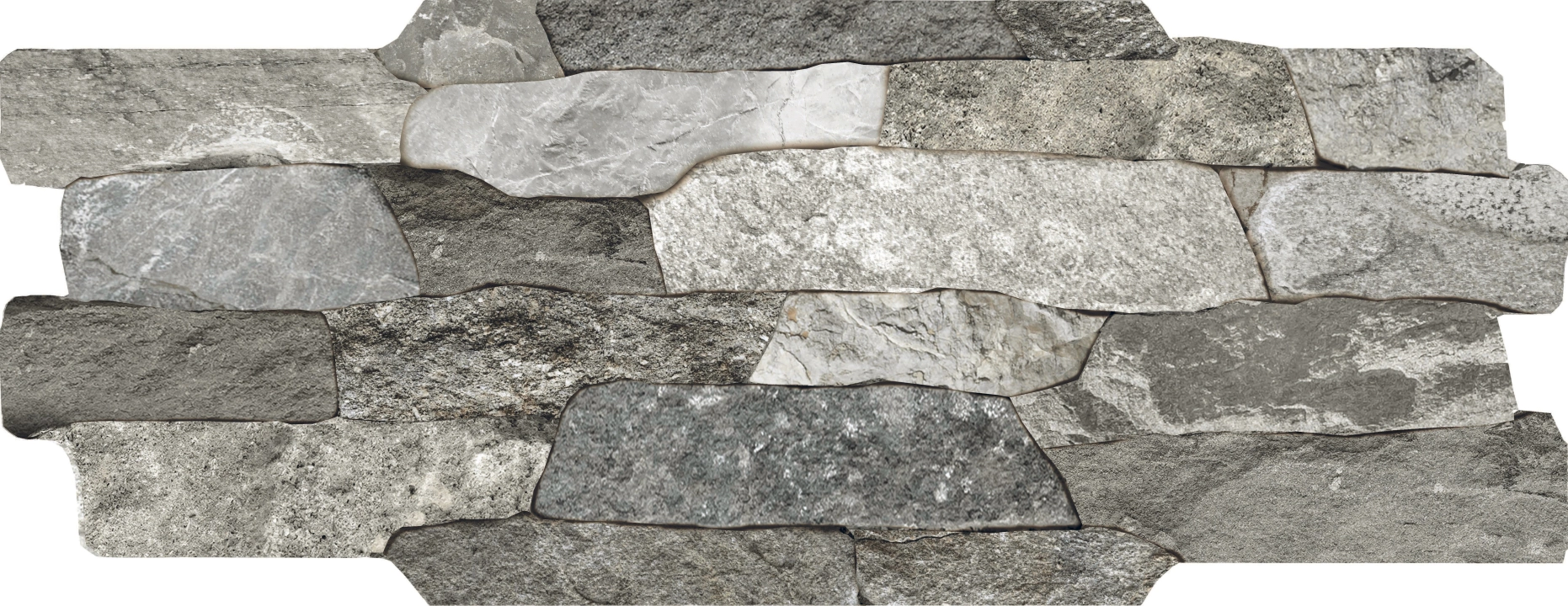 Novabell Brickup Breccia Grigio naturalna 16x40 - płytka nierektyfikowana - płytka imitująca cegłę
