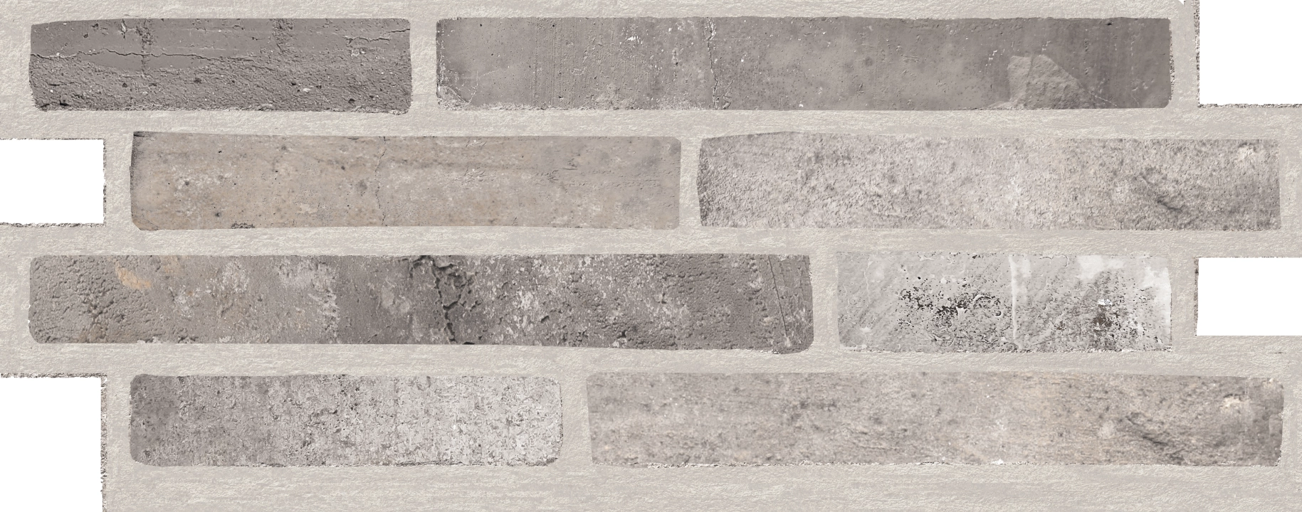 Novabell Brickup New York Grey naturalna 16x40 - płytka nierektyfikowana - płytka imitująca cegłę